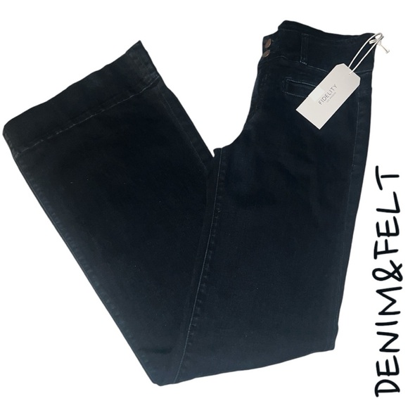 Fidelity Denim Aloe Mid-Rise Flare Jeans | Color: Forever Rinse | NEW/NWT!!👖💜 - Picture 8 of 14